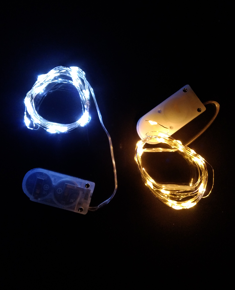 Guirnalda de luces 2 metros 20 Mini Led Fría o Semi cálida