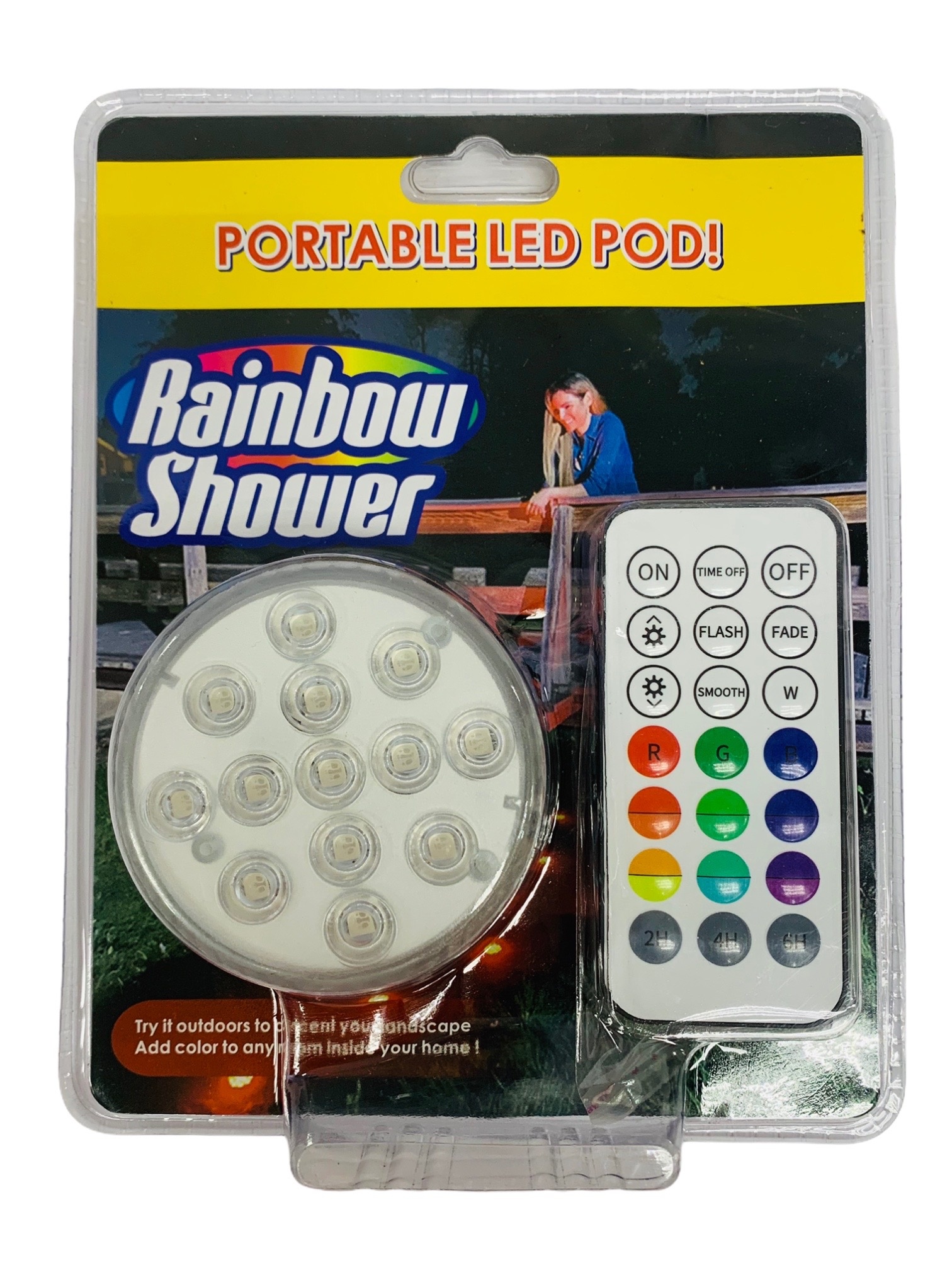 Base Luminosa Sumergible con Control Remoto 16 Colores 13 Leds - Imagen 2
