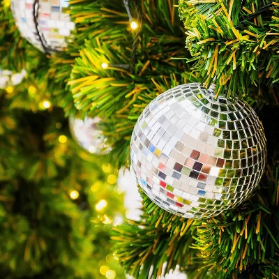 6 PCS Adorno Navideño Esferas  - Bolas Disco  6 Cm
