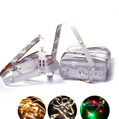 Cinta led a Pilas RGB, Blanco Cálido y Blanco Frío