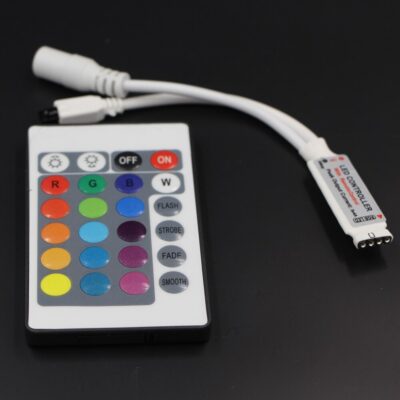 Controlador Cinta LED RGB con Control Remoto 24 Botones Slim