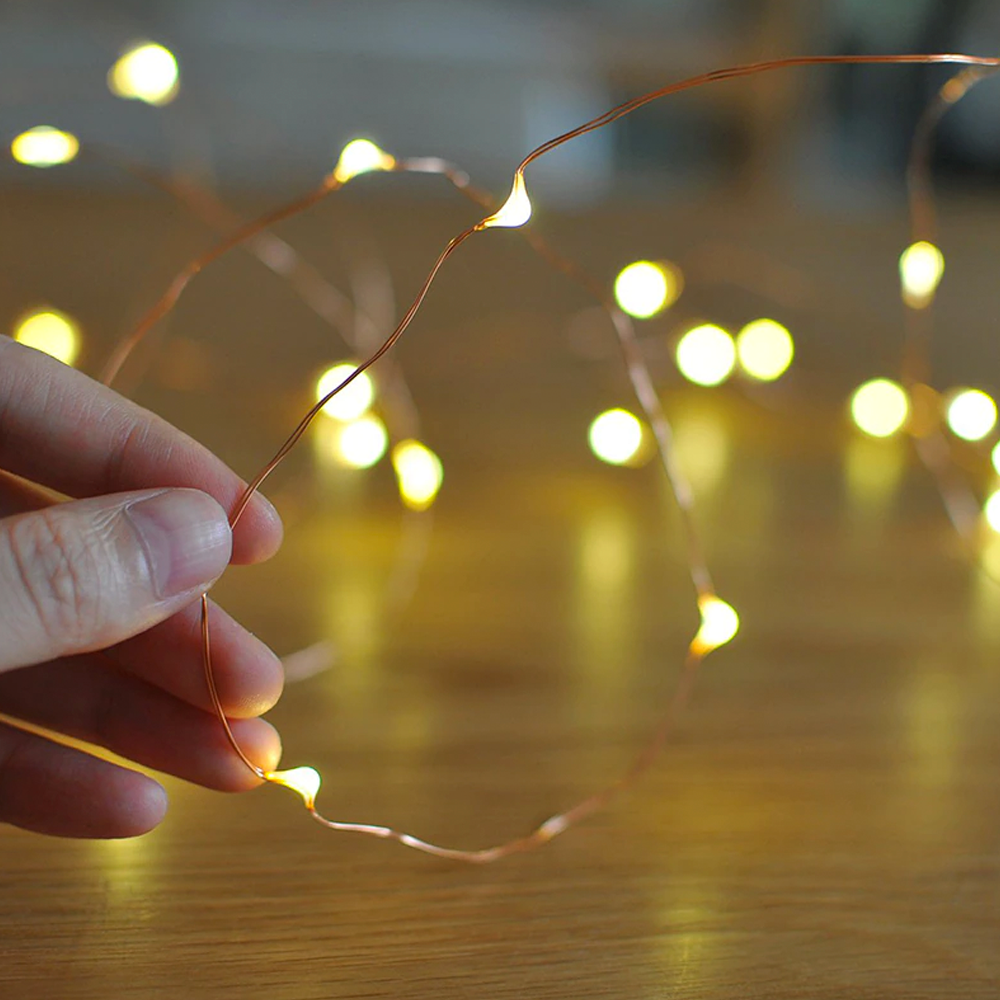 Guirnalda 50 Micro Leds 5 Mts Cable Cobre AA