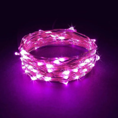 Guirnalda de luces led Rosada - 3 metros