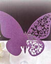 50X Mariposas identificadoras de Mesas y/o Invitados Moradas