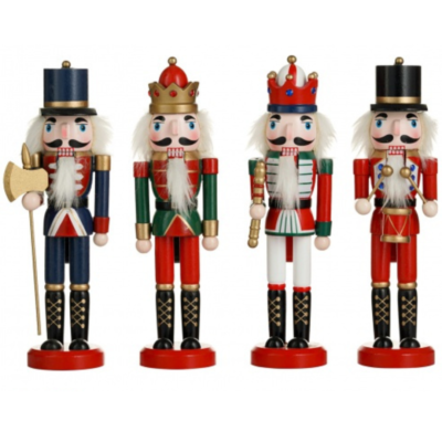 Cascanueces Navidad Soldado de Madera 25 cm Unidad