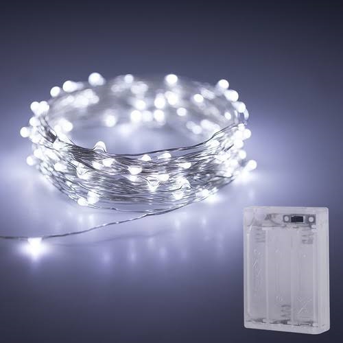 Guirnalda 50 mini Leds Luz Fría | Pilas AA