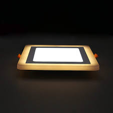 Panel Doble Color Cuadrado 12W+4W