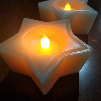 Vela Led Forma de Estrella pack 2