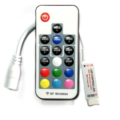 Controlador para Cinta Led RGB con Control Remoto RF 17 Botones