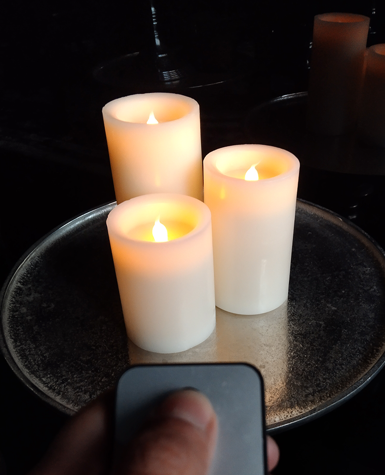 Set 3 Velas Led Distintos Tamaños con Control Remoto - Imagen 2