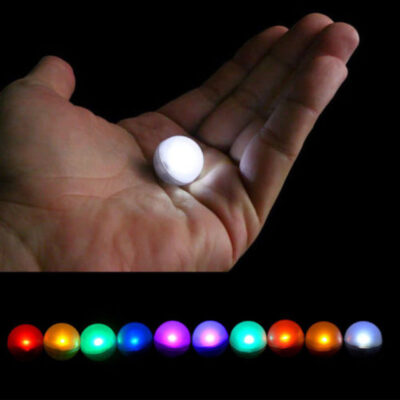 10x Bolas Mini Led sumergibles - color ámbar, fría y multicolor